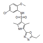 N-(5-Chloro-2-methoxyphenyl)-5-(5-ethyl-1,3,4-oxadiazol-2-yl)-2,4-dimethyl-1H-pyrrole-3-sulfonamide