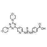 4-[3-[5-(4,6-Dimorpholino-1,3,5-triazin-2-yl)pyridin-2-yl]thioureido]benzoic Acid