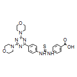 4-[3-[4-(4,6-Dimorpholino-1,3,5-triazin-2-yl)phenyl]thioureido]benzoic Acid