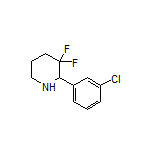 2-(3-Chlorophenyl)-3,3-difluoropiperidine