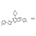 4-[6-(1-Methyl-1H-pyrazol-3-yl)-2-[3-(m-tolyl)-1H-pyrazol-1-yl]-5H-pyrrolo[3,2-d]pyrimidin-4-yl]morpholine Hydrochloride