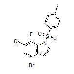 4-Bromo-6-chloro-7-fluoro-1-tosyl-1H-indole