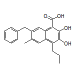 7-Benzyl-2,3-dihydroxy-6-methyl-4-propyl-1-naphthoic Acid
