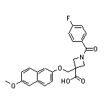 1-(4-Fluorobenzoyl)-3-[[(6-methoxy-2-naphthyl)oxy]methyl]azetidine-3-carboxylic Acid