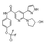 (R)-N-[4-(Chlorodifluoromethoxy)phenyl]-6-(3-hydroxy-1-pyrrolidinyl)-5-(3-pyrazolyl)nicotinamide