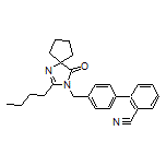 2-Butyl-3-[[2’-cyano-[1,1’-biphenyl]-4-yl]methyl]-1,3-diazaspiro[4,4]non-1-en-4-one