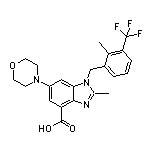 2-Methyl-1-[2-methyl-3-(trifluoromethyl)benzyl]-6-morpholinobenzimidazole-4-carboxylic Acid