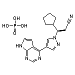 (R)-3-Cyclopentyl-3-[4-(7H-pyrrolo[2,3-d]pyrimidin-4-yl)-1-pyrazolyl]propanenitrile Phosphate