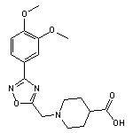 1-{[3-(3,4-dimethoxyphenyl)-1,2,4-oxadiazol-5-yl]methyl}piperidine-4-carboxylic acid