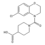 1-[(6-chloro-2,3-dihydro-4H-1,4-benzoxazin-4-yl)carbonyl]piperidine-4-carboxylic acid