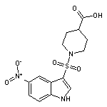 1-[(5-nitro-1H-indol-3-yl)sulfonyl]piperidine-4-carboxylic acid
