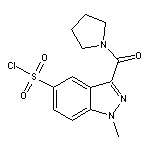 1-methyl-3-(pyrrolidin-1-ylcarbonyl)-1H-indazole-5-sulfonyl chloride