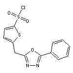5-[(5-phenyl-1,3,4-oxadiazol-2-yl)methyl]thiophene-2-sulfonyl chloride