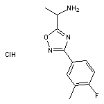 1-[3-(4-fluoro-3-methylphenyl)-1,2,4-oxadiazol-5-yl]ethan-1-amine hydrochloride