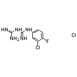 N-(3-chloro-4-fluorophenyl)imidodicarbonimidic diamide hydrochloride