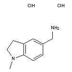 (1-methyl-2,3-dihydro-1H-indol-5-yl)methanamine dihydrochloride
