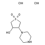 3-hydroxy-4-(piperazin-1-yl)-1$l^{6}-thiolane-1,1-dione dihydrochloride