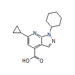 1-Cyclohexyl-6-cyclopropyl-1H-pyrazolo[3,4-b]pyridine-4-carboxylic Acid