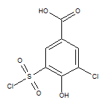3-Chloro-5-(chlorosulfonyl)-4-hydroxybenzoic Acid