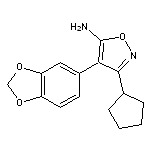 4-(2H-1,3-benzodioxol-5-yl)-3-cyclopentyl-1,2-oxazol-5-amine