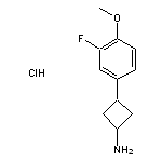 trans-3-(3-fluoro-4-methoxyphenyl)cyclobutan-1-amine hydrochloride
