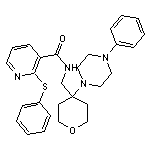 N-[[4-(4-Phenylpiperazin-1-yl)tetrahydro-2H-pyran-4-yl]methyl]-2-(phenylthio)nicotinamide