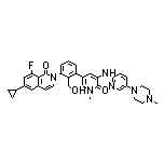 6-Cyclopropyl-8-fluoro-2-[2-(hydroxymethyl)-3-[1-methyl-5-[[5-(4-methyl-1-piperazinyl)-2-pyridyl]amino]-6-oxo-1,6-dihydro-3-pyridyl]phenyl]isoquinolin-1(2H)-one