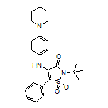 2-(tert-Butyl)-5-phenyl-4-[[4-(piperidin-1-yl)phenyl]amino]isothiazol-3(2H)-one 1,1-Dioxide