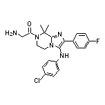 2-Amino-1-[3-[(4-chlorophenyl)amino]-2-(4-fluorophenyl)-8,8-dimethyl-5,6-dihydroimidazo[1,2-a]pyrazin-7(8H)-yl]ethanone