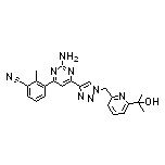 3-[2-Amino-6-[1-[[6-(2-hydroxy-2-propyl)-2-pyridyl]methyl]-1H-1,2,3-triazol-4-yl]-4-pyrimidinyl]-2-methylbenzonitrile