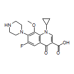 1-Cyclopropyl-6-fluoro-8-methoxy-4-oxo-7-(piperazin-1-yl)-1,4-dihydroquinoline-3-carboxylic Acid