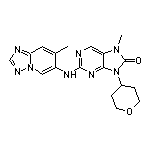 7-Methyl-2-[(7-methyl-[1,2,4]triazolo[1,5-a]pyridin-6-yl)amino]-9-(tetrahydro-2H-pyran-4-yl)-7H-purin-8(9H)-one