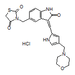 3-[[3-[[4-(Morpholinomethyl)-1H-pyrrol-2-yl]methylene]-2-oxoindolin-5-yl]methyl]thiazolidine-2,4-dione Hydrochloride