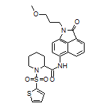 N-[1-(3-Methoxypropyl)-2-oxo-1,2-dihydrobenzo[cd]indol-6-yl]-1-(thiophen-2-ylsulfonyl)piperidine-2-carboxamide