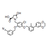 (2R,4R)-1-[5-Chloro-2-[(3-cyanobenzyl)oxy]-4-[[3-(2,3-dihydrobenzo[b][1,4]dioxin-6-yl)-2-methylbenzyl]oxy]benzyl]-4-hydroxypyrrolidine-2-carboxylic Acid