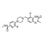 6-Fluoro-5-[4-[(5-fluoro-2-methyl-3-oxo-3,4-dihydro-6-quinoxalinyl)methyl]-1-piperazinyl]-N-methylpyridine-2-carboxamide