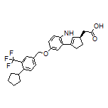 (R)-2-[7-[[4-Cyclopentyl-3-(trifluoromethyl)benzyl]oxy]-1,2,3,4-tetrahydrocyclopenta[b]indol-3-yl]acetic Acid