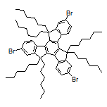 2,7,12-Tribromo-5,5,10,10,15,15-hexahexyl-10,15-dihydro-5H-diindeno[1,2-a:1’,2’-c]fluorene
