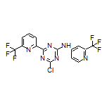 4-Chloro-6-[6-(trifluoromethyl)-2-pyridyl]-N-[2-(trifluoromethyl)-4-pyridyl]-1,3,5-triazin-2-amine