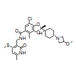(R)-7-Chloro-2-[trans-4-(3-methoxyazetidin-1-yl)cyclohexyl]-2,4-dimethyl-N-[[6-methyl-4-(methylthio)-2-oxo-1,2-dihydro-3-pyridyl]methyl]benzo[d][1,3]dioxole-5-carboxamide