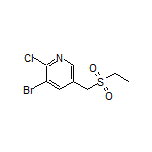 3-Bromo-2-chloro-5-[(ethylsulfonyl)methyl]pyridine