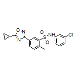N-(3-Chlorophenyl)-5-(5-cyclopropyl-1,2,4-oxadiazol-3-yl)-2-methylbenzenesulfonamide
