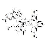 (1S,3R,4R,6S,7S)-1-[[Bis(4-methoxyphenyl)(phenyl)methoxy]methyl]-3-[2-isobutyramido-6-oxo-1H-purin-9(6H)-yl]-6-methyl-2,5-dioxabicyclo[2.2.1]heptan-7-yl (2-Cyanoethyl) Diisopropylphosphoramidite