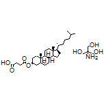 2-Amino-2-(hydroxymethyl)propane-1,3-diol  compound with 4-[[(3S,8S,9S,10R,13R,14S,17R)-10,13-Dimethyl-17-[(R)-6-methylheptan-2-yl]-2,3,4,7,8,9,10,11,12,13,14,15,16,17-tetradecahydro-1H-cyclopenta[a]phenanthren-3-yl]oxy]-4-oxobutanoic Acid