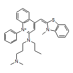 (E)-2-[[3-(Dimethylamino)propyl](propyl)amino]-4-[[3-methylbenzo[d]thiazol-2(3H)-ylidene]methyl]-1-phenylquinolin-1-ium