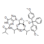 (2R,3R,4R,5R)-2-[[Bis(4-methoxyphenyl)(phenyl)methoxy]methyl]-5-[2-isobutyramido-6-oxo-1H-purin-9(6H)-yl]tetrahydrofuran-3,4-diyl Bis(2-methylpropanoate)