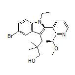 3-[(R)-5-Bromo-1-ethyl-2-[2-[(S)-1-methoxyethyl]-3-pyridyl]-3-indolyl]-2,2-dimethyl-1-propanol