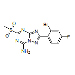 2-(2-Bromo-4-fluorophenyl)-5-(methylsulfonyl)-[1,2,4]triazolo[1,5-a][1,3,5]triazin-7-amine