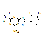 2-(3-Bromo-2-fluorophenyl)-5-(methylsulfonyl)-[1,2,4]triazolo[1,5-a][1,3,5]triazin-7-amine