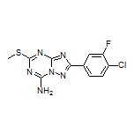 2-(4-Chloro-3-fluorophenyl)-5-(methylthio)-[1,2,4]triazolo[1,5-a][1,3,5]triazin-7-amine